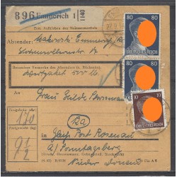 Paketkarte Emmerich nach Gleiß, Post Rosenau a. Sonntagsberg