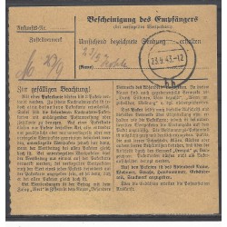 Paketkarte Fambach ü. Wernshausen nach Brest am Bug Res. Laz. | Küttner & Küttner