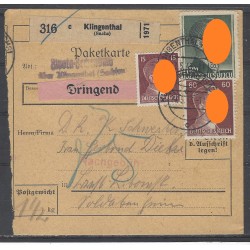 Paketkarte Klingenthal (Sachs) nach Brest-Litowsk