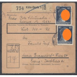 Paketkarte Köln-Deutz nach Wien, Maria-Enzersdorf