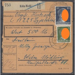 Paketkarte Köln-Riehl nach Wien-Mödling