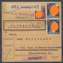 Paketkarte Leipzig nach Wien, Maria-Enzersdorf
