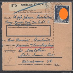 Paketkarte Mühlhausen (Thür) nach Rosenau bei Amstetten