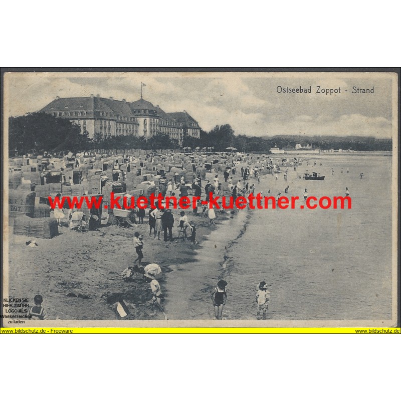 AK - Ostseebad Zoppot - Strand (Polen)