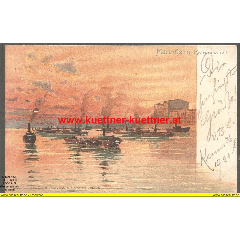 AK - Mannheim - Hafenansicht - 1901 AK - Mannheim - Hafenansicht - 1901