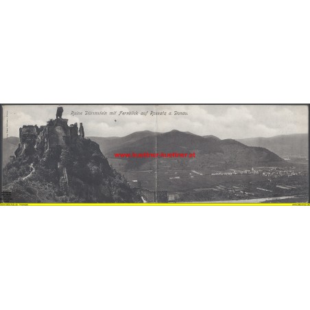Panoramakarte Ruine Dürnstein mit Fernblick auf Rossatz