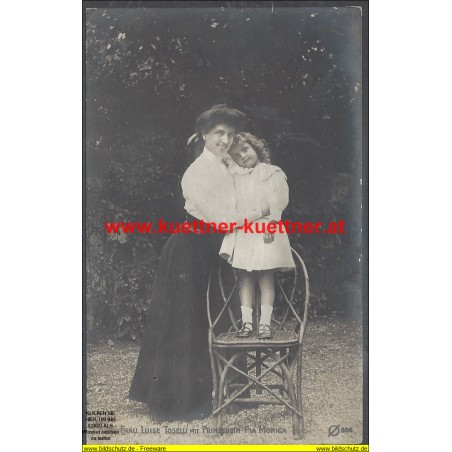 AK - Frau Luise Toselli mit Prinzessin Pia Monica