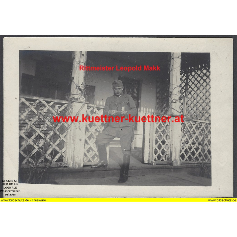 K.u.k. Foto - Rittmeister Makk, Kmdt. der 12. Train-Division