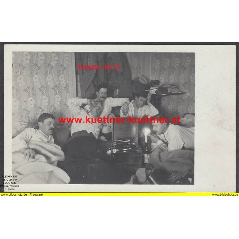 K.u.k. Foto - TrainDiv. Nr.12 in Strelce Nachtruhe (1915)