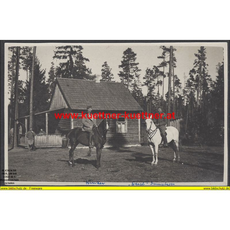 K.u.k. Foto - Oblt. Hinker und Gumpinger TrainDiv. Nr.12