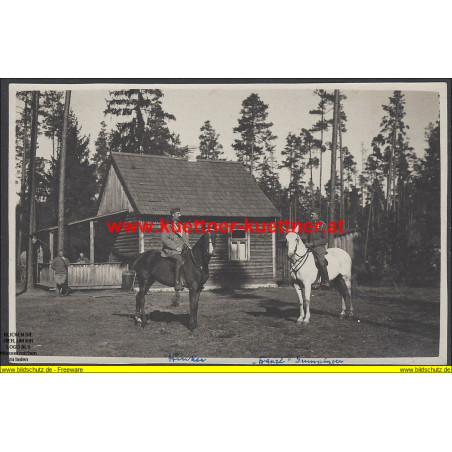 K.u.k. Foto - Oblt. Hinker und Gumpinger TrainDiv. Nr.12