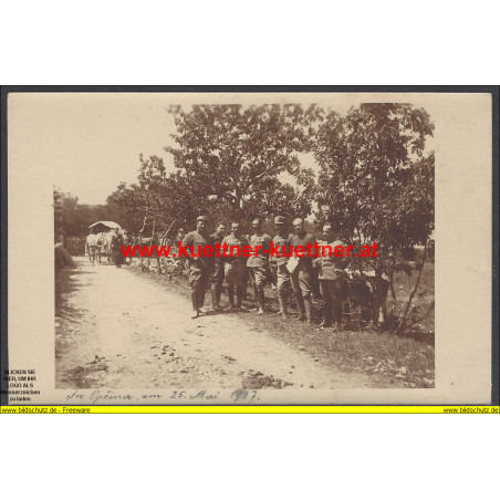 K.u.k. Foto - Stab der TrainDiv. Nr.12 in Opicina (1917)