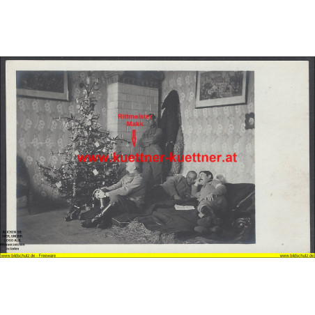 K.u.k. Foto - Rittm. Makk in Strzelce, Weihnachten 1915