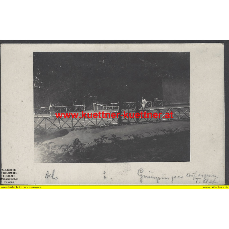 K.u.k. Foto - Rittm. Makk und Gumpinger auf Tennisplatz in Waksztewlany 1916