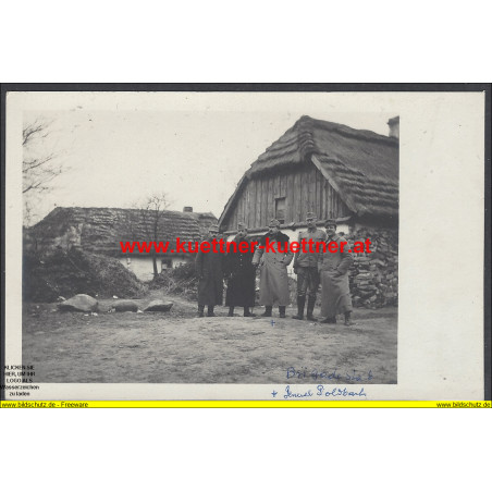 K.u.k. Foto - General Goldbach mit seinem Stab