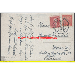 AK - Zwei Welpen vor Blumenstock