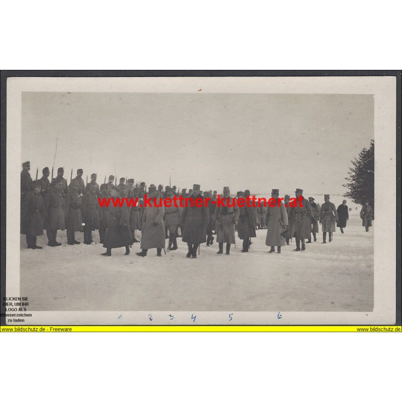 K.u.k. Foto - Inspizierung durch Prinz Heinrich von Preußen 1916