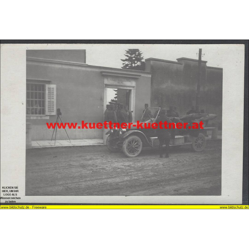 K.u.k. Foto - Kaiser Karl in Sesana bei den Fliegern