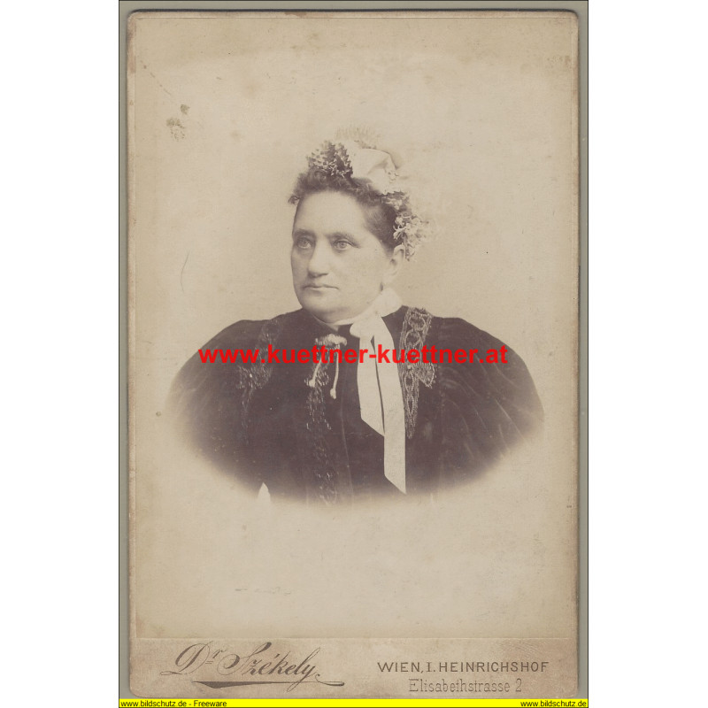 Alte Fotografie Dr. Szekely, Wien, Frau Mayer