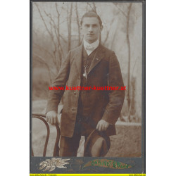 Alte Fotografie Photo Souvenir, Bruck a. L., junger Herr 1912