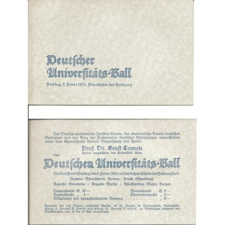 Deutscher Universitäts-Ball - 2. Feb. 1934