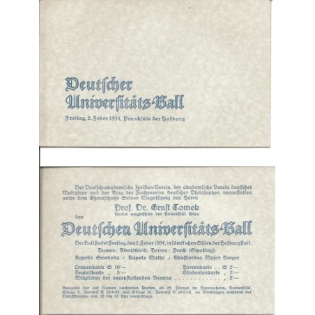 Deutscher Universitäts-Ball - 2. Feb. 1934