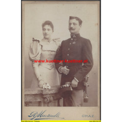 Hptm. Schrotz Carl (IR.28) mit Braut 1894