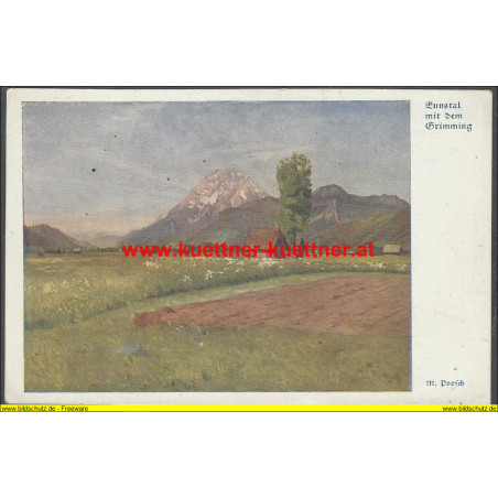 AK - Ennstal mit dem Grimming - pinx. M. Poosch