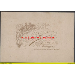 Kabinettfoto - Krems - Paar in Historischem Kostüm Photo Hodek (1891)