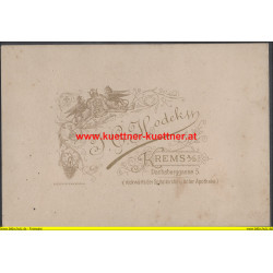 Kabinettfoto - Krems - Paar in Historischem Kostüm Photo Hodek (1891)