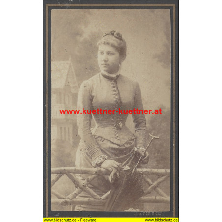 CdV - Dame mit Schirm Photo Pohlnisch, Krems a. d. D.