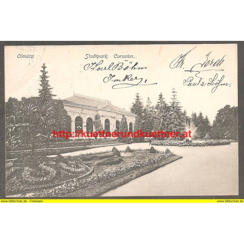 AK - Olmütz - Olomouc - Stadtpark - Cursalon