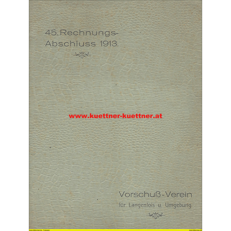 Abschluss Vorschuß Verein für Langenlois u. Umgebung (1913)