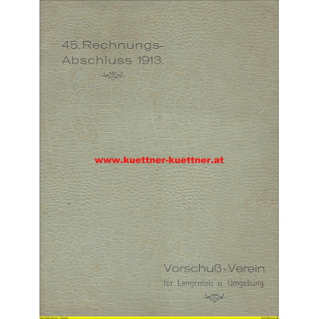 Abschluss Vorschuß Verein für Langenlois u. Umgebung (1913)