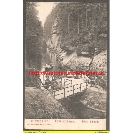 AK - Edmundsklamm - Der breite Stein - Böhm. Schweiz