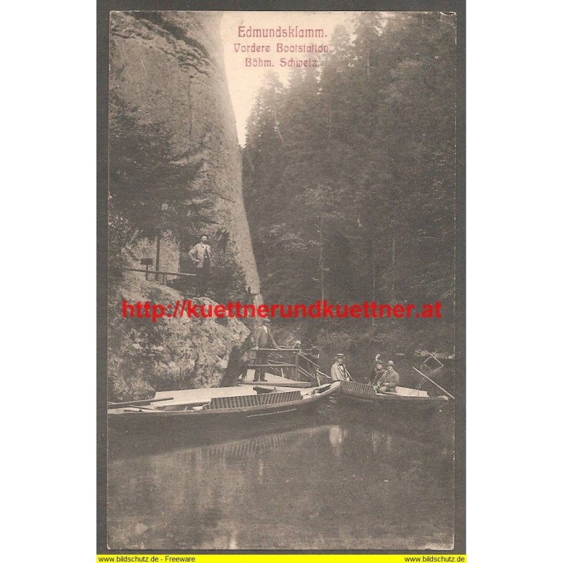 AK - Edmundsklamm - Vordere Bootstation - Böhm. Schweiz