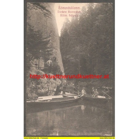 AK - Edmundsklamm - Vordere Bootstation - Böhm. Schweiz