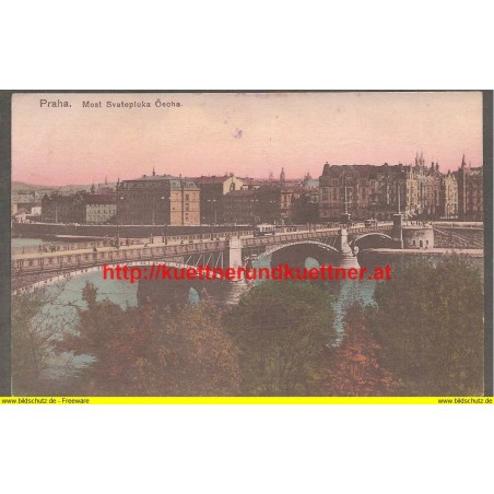 AK - Praha - Most Svatopluka Cecha (1917)
