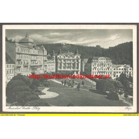 AK - Marienbad - Marianske Lazne - Goethe Platz (1943)