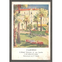AK - Cannes - L´Hotel Victoria et son Jardin