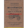Bedienungsanleitung u. Ersatzteilverzeichnis Mc Cormick Schlepper