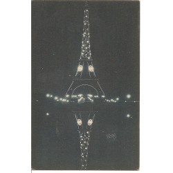 AK - Paris - Eiffelturm bei Nacht - 1925