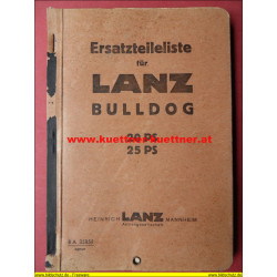 Konvolut Lanz Bulldog Betriebsanleitung u. Ersatzteileliste (1940)