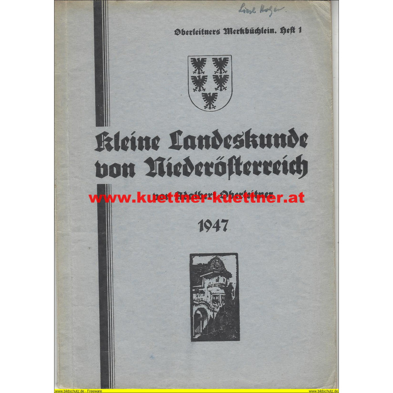 Kleine Landeskunde von Niederösterreich (1947)