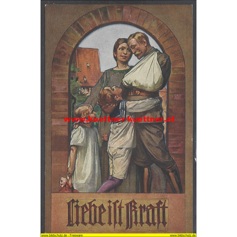 AK - Künstlerkarte - Liebe ist Kraft
