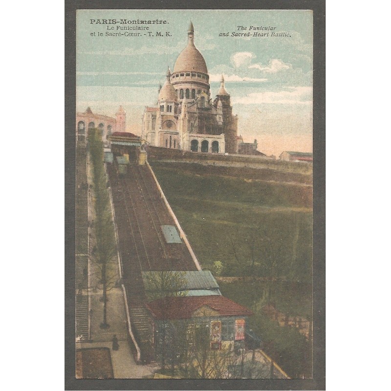 AK - Paris - Montmartre - Le Funiculaire et le Sacre-Coeur