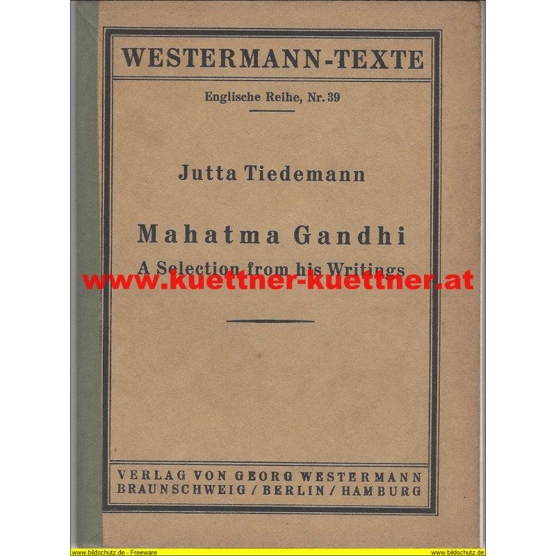 Westermann-Texte Englische Reihe Nr.39 - Mahatma Gandhi