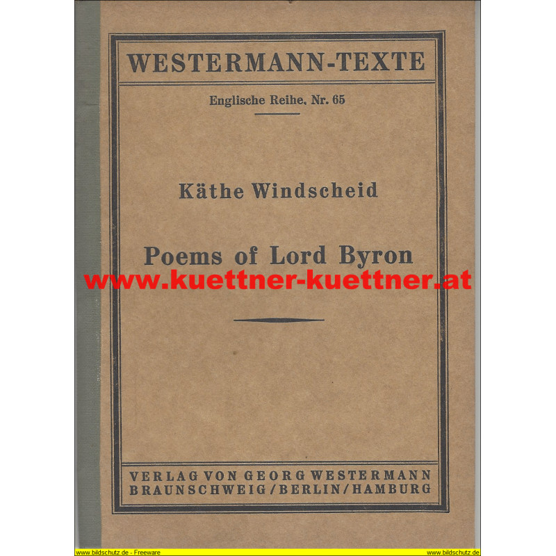 Westermann-Texte Englische Reihe Nr.65 - Poems of Lord Byron