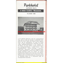 Prospekt Parkhotel Kipper in Gams (Stmk)