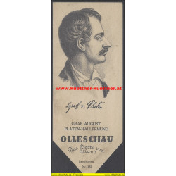 Lesezeichen Olleschau Nr.132 Graf August Platen-Hallermund
